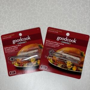 GoodCook Turkey Lacers 2 Pack 16 Pc Poultry Pins & String for Roasting Cooking